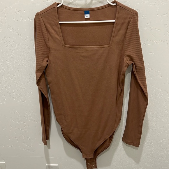 Pink/brown long sleeve body suit - Picture 1 of 2